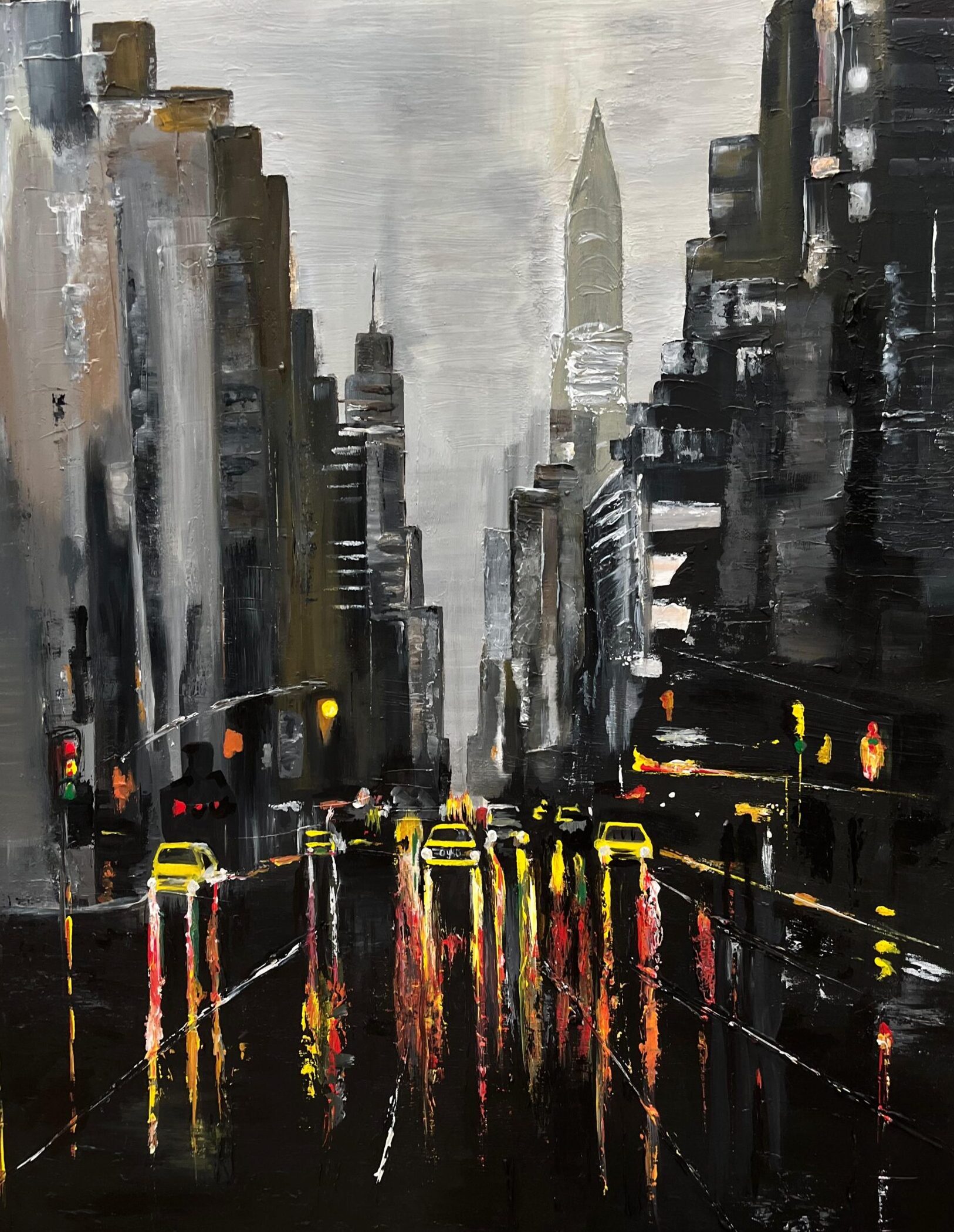 Dramatik Koyu Tonlu Kompozisyon - Yağlı Boya Tablo